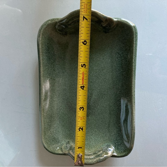 Studio Pottery Signed Tray Trinket Dish Soap Dish - Picture 6 of 7